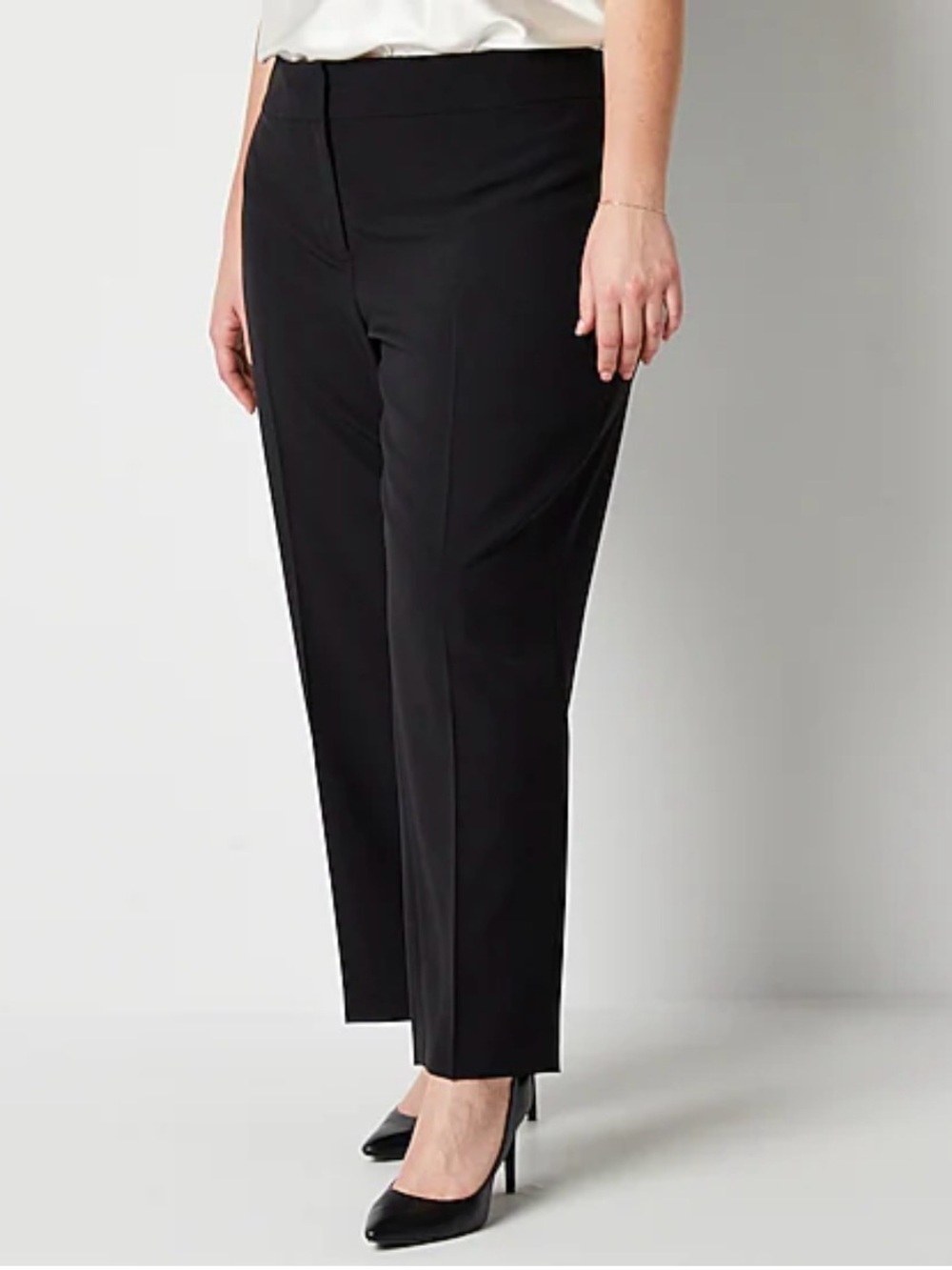 NWT Black Label by Evan-Picone Crepe Plus Straight Fit Straight Suit Pant (14P)